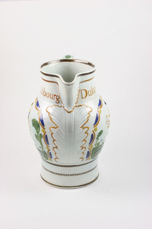 Pottery Prattware Pitcher For Sale